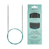 KnitPro 36111 Rondbreinaald Mindful 2,00 mm Engels, blauwgroen, 2 mm, 100 cm