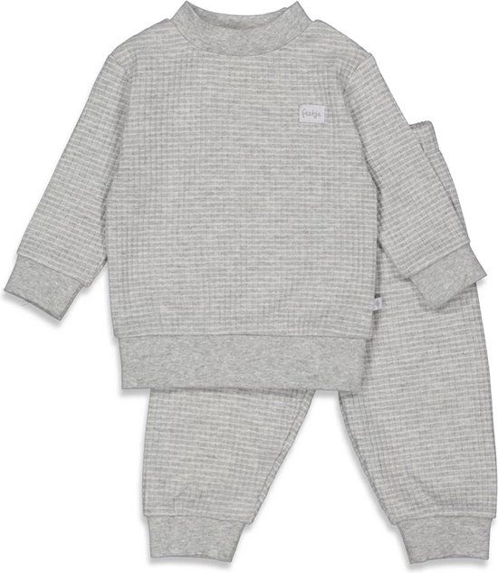 Feetje Pyjama Wafel Basis - 92 - Grey Melange