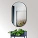 Miroir mural Ovale - 50 x 90 cm - Cadre en métal - Noir mat - Miroir de salle de bain