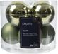 Decoris Kerstballen Glas 8 stuks Rosemarijn 7cm Groen
