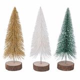 Villa d'Este Home Tivoli Set van 3 kerstbomen van hout, hoogte 36 cm, Xmas