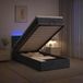 Maison Exclusive Lit Ottoman exclusif avec matelas et éclairage LED, couleur gris foncé, dimensions 90 x 200 cm, revêtement en velours