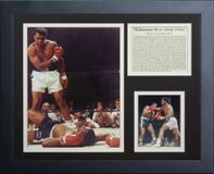 Legends Never Die Muhammad Ali vs. Liston Championship Fight Collectible | Ingelijste fotocollage wanddecoratie - 30,5 cm x 38,1 cm