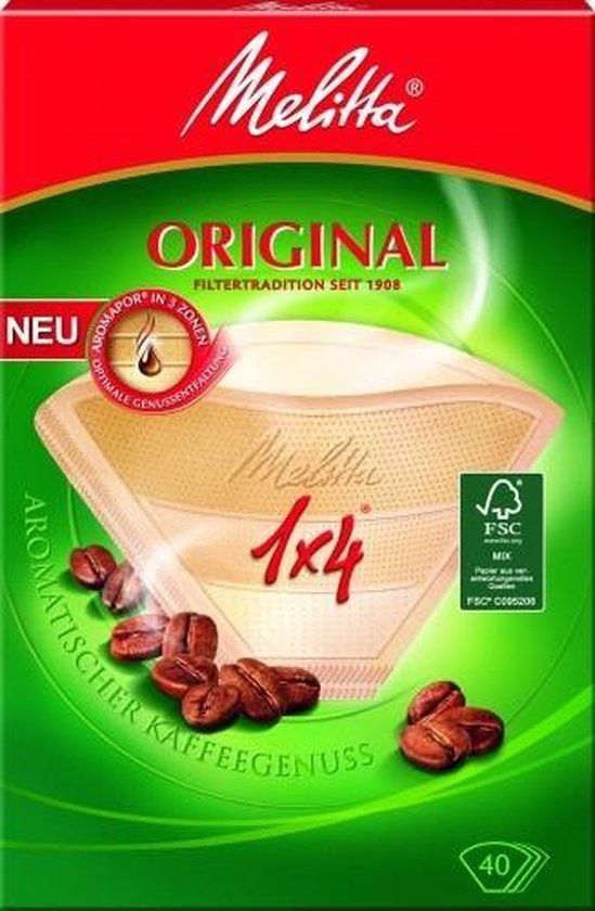 Melitta Aroma-Filtertüten 1x4 Houseware filter Bruin