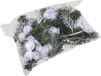 Othmar Decorations Bv Kerststukje decoratie - 6x st - zilver - op stekers - 12 cm - kerstversiering
