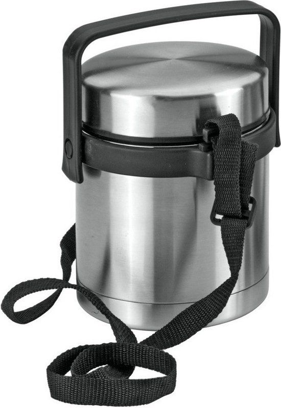 Metaltex Campus - Warmhoudcontainer - 1 L - Zwart - Roestvrij staal