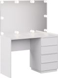 Vicco Kaptafel Viktoria 110 cm Wit met Spiegel en LED Verlichting