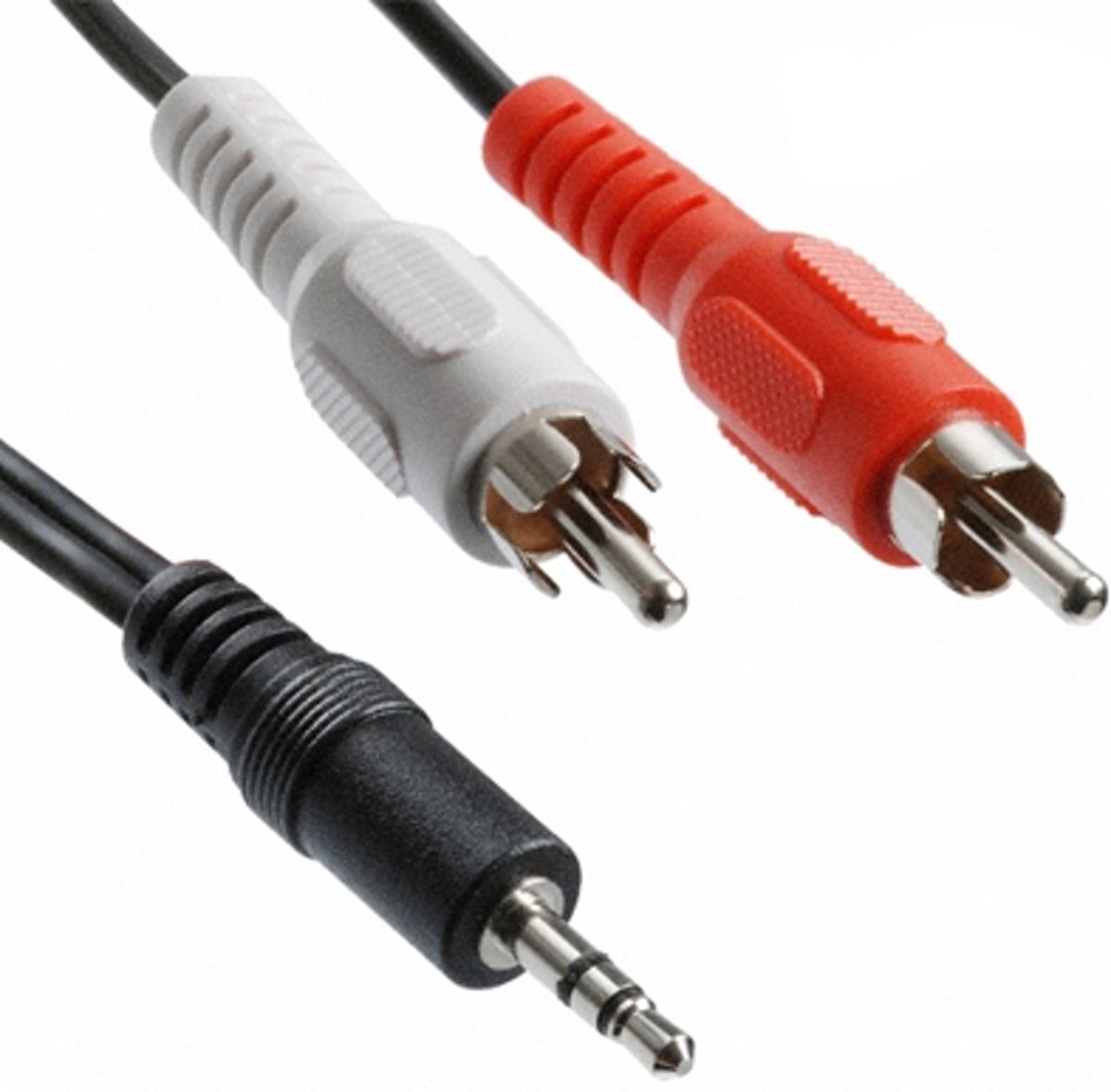 Konnekt-IT Audio verloop RCA naar jack 3.5mm 1 5m Tulp naar Mini jack 1 5M Audioverloop