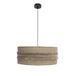 Zarivy Zwarte hanger 3 x E27 met zak van 60 x 60 cm en franjes