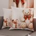 PETTI Artigiani Italiani - Paar kussenslopen 35 x 35 cm, van microvezel, kerstdecoratie, kussens voor slaapkamer, bank, woonkamer, set met 2 kussenslopen, beer 01