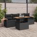 Maison Exclusive - Ensemble de jardin pour le jardin, composé de 5 pièces, avec coussins, en polyrotin de couleur acacia