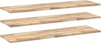 vidaXL Zwevende planken 3 stuks 160x40x2 cm onbehandeld massief acacia