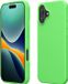 kwmobile telefoonhoesje geschikt voor Apple iPhone 16 Plus - Hoesje met siliconen coating - Smartphone case in limoengroen