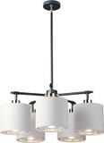 Elstead Lighting Lustre LED | 5X E27 Max 40W | Dimmable | Noir/ Nickel Poli