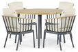 Apple Bee Condor/Montana 130 cm dining tuinset 5-delig