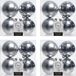 Decoris Kaemingk B.V. 16x Zilveren kunststof kerstballen 10 cm - Mat/glans