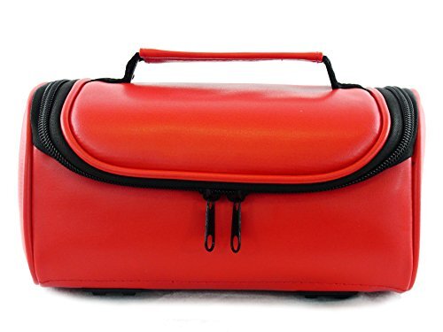 TGC ® Camera Case voor Samsung SDC 80 met draaggreep, Rood Kunstleer