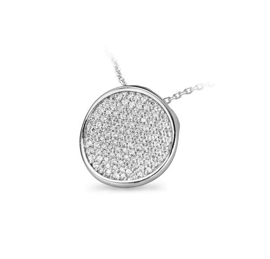 Orphelia Hanger + Ketting Disc Pave Zirconium ZH-4722