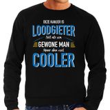 Bellatio Decorations Deze kanjer is loodgieter net als een gewone man maar dan veel cooler sweater zwart voor heren - cadeau trui - Vaderdag kado XXL