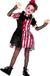 Wilbers & Wilbers - Monster & Griezel Kostuum - Ondeugende Scary Scarlet Clown - Meisje - Rood, Zwart - Maat 140 - Halloween - Verkleedkleding
