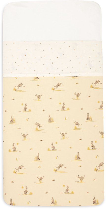 Jollein Laken Wieg - 75x100cm - Katoen - Kangaroots - Dusty Dot
