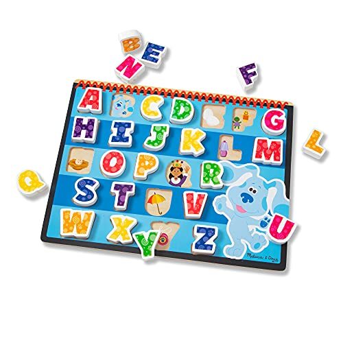 MELISSA & DOUG Blue’s Clues & You! Extra dikke houten puzzel - Alfabet (26 stukjes)