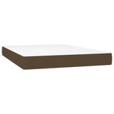 vidaXL Boxspringbed met matras, stof, donkerbruin, 160x200 cm