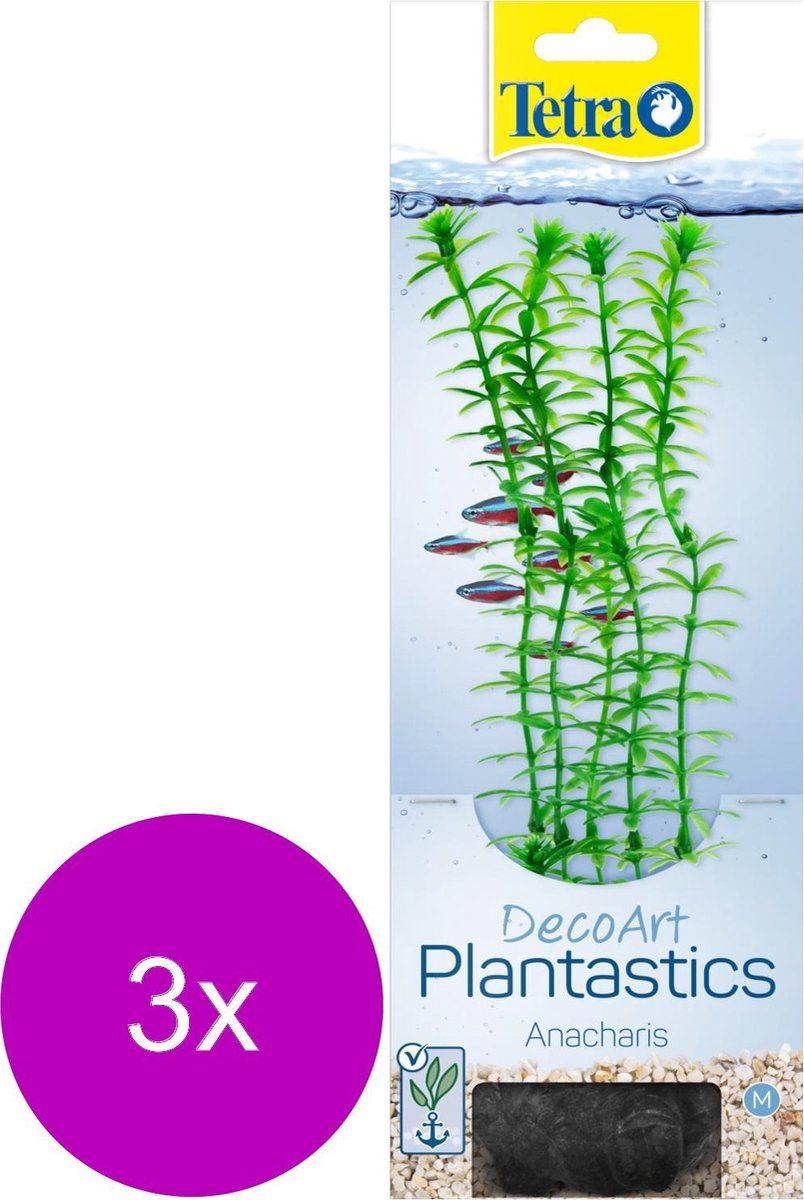 Tetra Decoart Plantastics Anacharis 29 cm - Aquarium Kunstplant - 3 x Medium