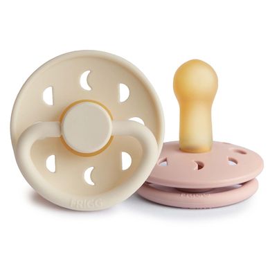 FRIGG Fopspeen Maanfase Latex - Blush / Cream - 6-18 maanden - 2 stuks