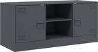 vidaXL Tv-meubel 99x39x44 cm staal antracietkleurig