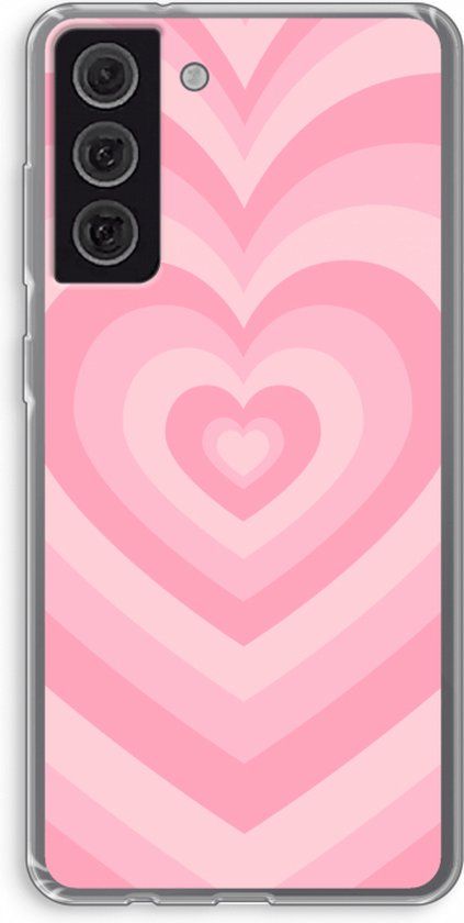 Case Company® - Samsung Galaxy S21 FE Hoesje - Hart Roos - Soft Cover