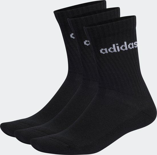 adidas Sportswear Linear Gevoerde Sokken 3 Paar - Unisex - Zwart - 37-39
