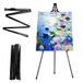 ASelected Display ezel standaard voor bruiloft teken, draagbare opvouwbare ezel vloer kunst ezel verstelbare 160 cm hoge metalen poster ezel, inklapbare statief ezel, met verstelbare plastic clips