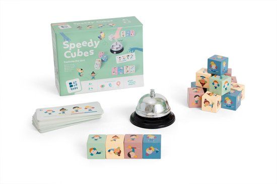 BS Toys Snelle Kubussen Spel - speed cups - bordspel - educatief speelgoed - FSC hout - geschikt vanaf 6 jaar