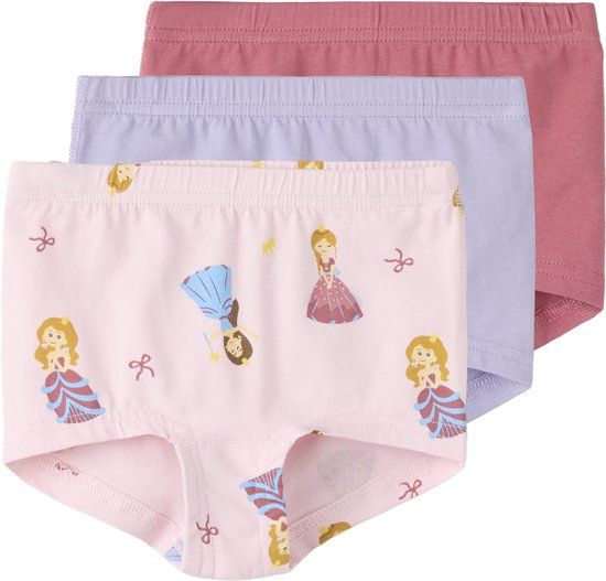 NAME IT - NMFTIGHTS 3P PRINCESS mEISJES oNDERBROEK - Parfait Pink - Maat 98