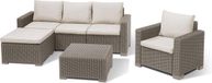 Allibert Moorea Loungeset 4-zits Cappuccino