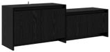 Meuble TV chêne noir 147 x 35 x 50 cm