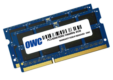 OWC 2x 8GB, PC8500, DDR3, 1066MHz