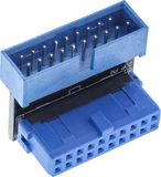 InLine USB 3.0 Adapter Intern, Male / Female, Down Angled