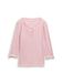 Tom Tailor - T-shirt à manches longues et manches retroussées - Taille XL - rayure fine rose blanc cassé