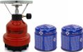Merkloos Camping kookstel - Metaal - Rood - 1 Brander - Butaan