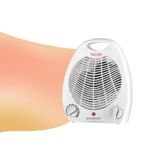 Kamberg - Ventilatorkachel voor badkamer - extra verwarming met ventilator - laag verbruik - stil - 2000 W - wit