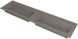 Wastafel INK Kraft Dubbele Wastafel met 2 Kraangaten - 1800x450x10 mm - Grijs Composiet