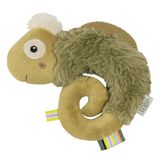 Fehn Ring-grijpfiguur kameleon, motoriek speelgoed met rammelaar, stimuleert bij jonge kinderen spelenderwijs het leren, trouwe metgezel voor baby's en peuters vanaf 0 maanden