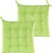 Anna's Collection Coussin de chaise matelassé - Vert clair - 38 x 38 cm - 2 pièces