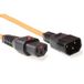 ACT Netsnoer C13 IEC Lock - C14 Oranje 3 m