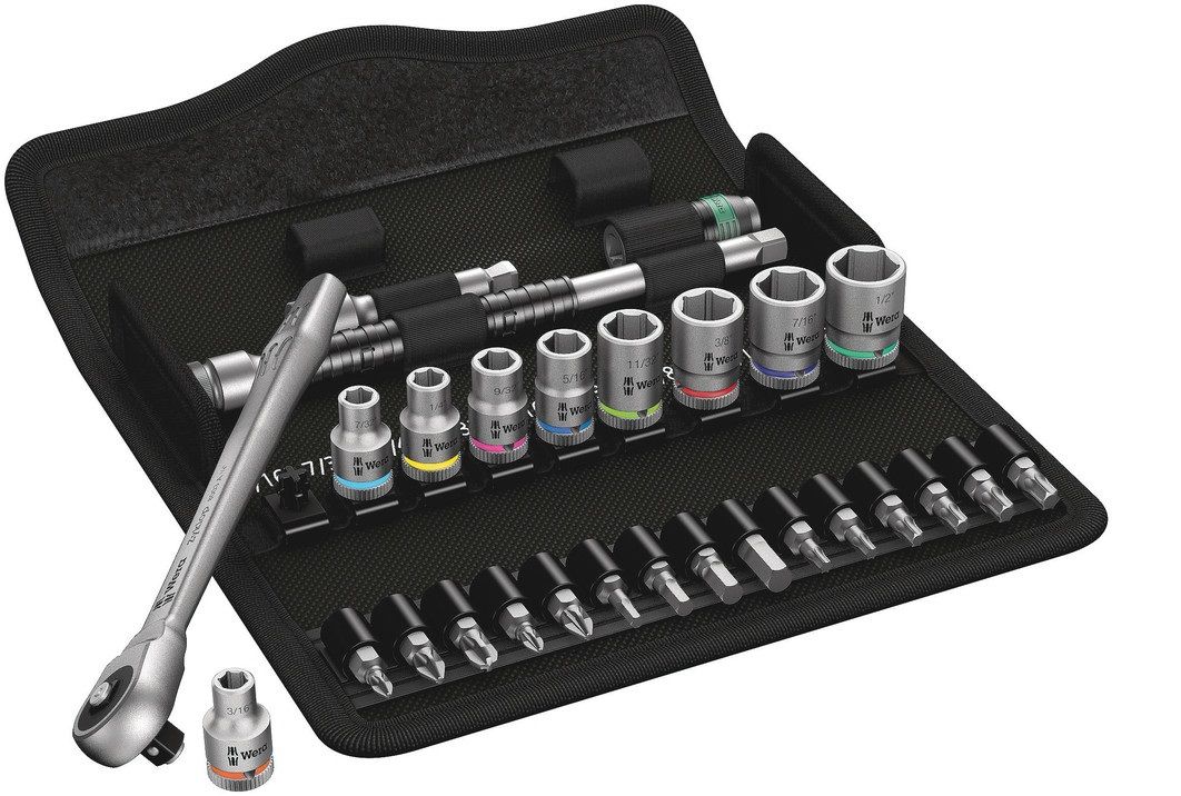 Wera 8100 SA 10 Zyklop Steckschlüsselsatz zöllig 28teilig 05004020001