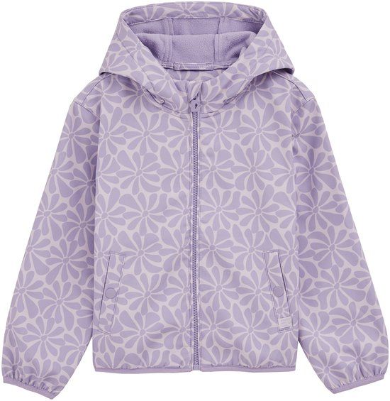 WE Fashion Meisjes softshell jack met print 146/152 - Lila
