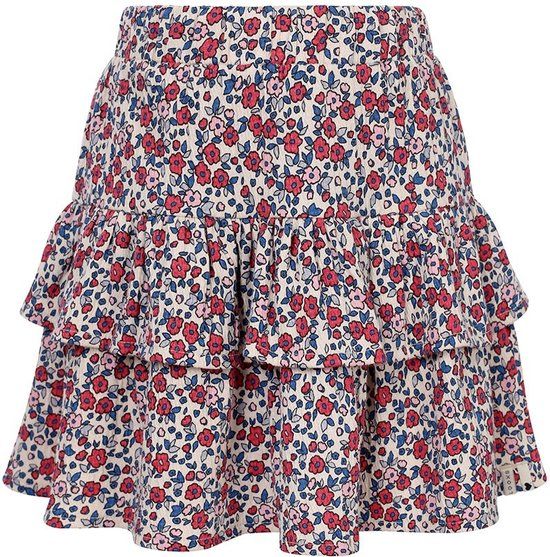 LOOXS Little Zomer Meisjes Rok Jersey Crinkle - AOP Bloemen Multi - Maat 98