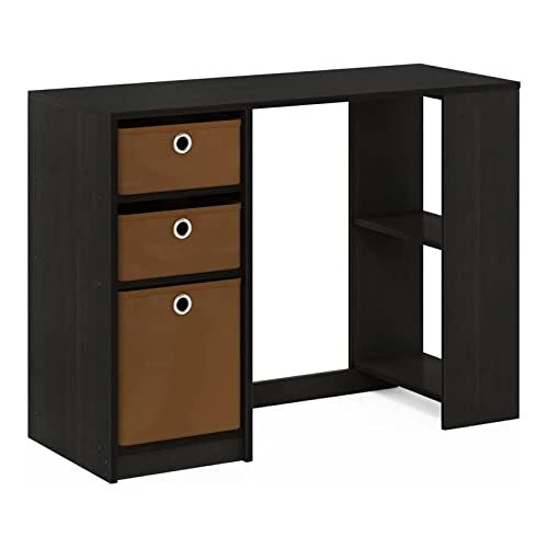 Furinno JAYA Modern computerbureau, pc-tafel, espresso, 100,1 (B) x 74,4 (H) x 39,9 (D) cm